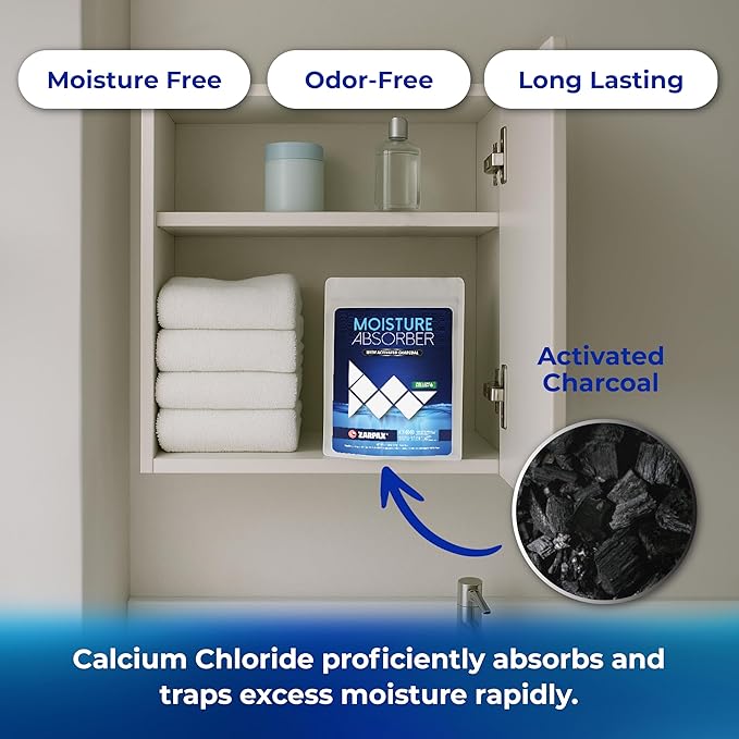 Moisture Absorber Sachets Activated Charcoal 7.5 oz/212g - Remove Excess Moisture In Air & Odor - Desiccant Dehumidifier for Closet, Drawer, Storage - Dampness & Humidity Control - Set of 20 - Image 5