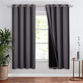 NICETOWN Grey Full Shade Curtain Panel, Energy Smart & Noise Blocking Out Blackout Drape for Dining Room Window, Thermal Insulated Guest Room Lined Window Dressing(1 PC, 52 x 72 inch) by NICETOWN