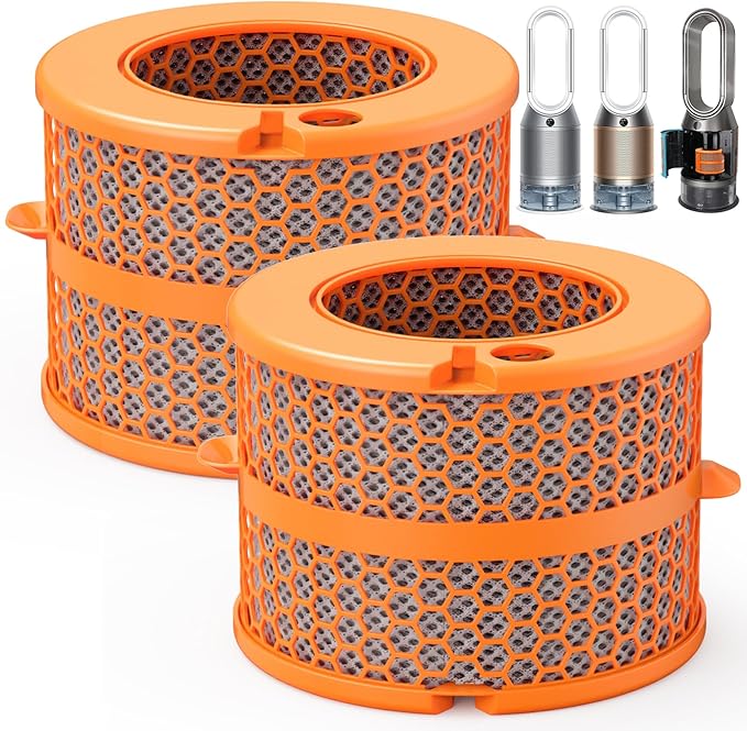 2 Pack PH04 Carbon Fiber Evaporator Filter Replacement Compatible with Dyson PH01 PH02 PH03 PH04 PH3A Air Puri-fier Humidifier Replacement Parts by isinlive