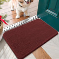 OLANLY Dog Door Mat for Muddy Paws 30x17, Absorbs Moisture and Dirt, Absorbent Non-Slip Washable Doormat, Quick Dry Chenille Mud Mat, Entry Indoor Entryway Carpet for Inside Floor, Caramel Russet by OLANLY