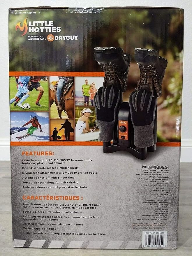 Little Hotties Footwear, Glove, Helmet Odor Reducing (105 °F) Multi-Purpose Dryer - Image 3
