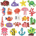Non Slip Bathtub Stickers, 20pcs Submarine Sea Creature Adhesive Kids Anti Slip Decal Treads for Shower and Bath Tub with Premium Scraper by Secopad