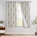 jinchan Lined Linen Blend Curtain Floral Curtains for Living Room 63 Inch Length Blue Peony Flower Printed Curtain Rod Pocket Back Tab Farmhouse Patterned Drapes Bedroom Window Curtains Set 2 Panels by JINCHAN