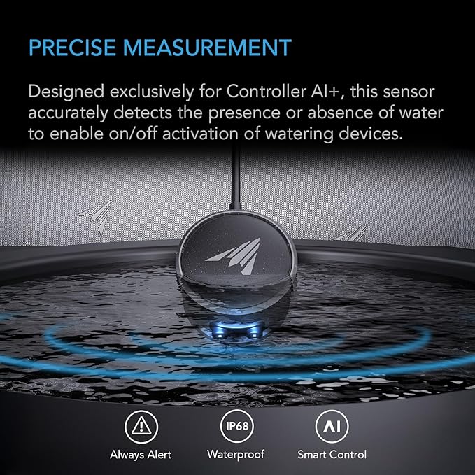 AC Infinity Water Detection Sensor Exclusively for AI Controllers, Monitor Presence of Water in Gardens, Grow Tents, Grow Spaces, Suction and Magnetic Mounting, IP68 Seal Protection - Image 2