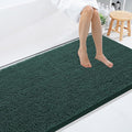 Smiry Luxury Chenille Bathroom Rugs 59x35, Extra Soft and Absorbent Shaggy Bath Mat, Machine Washable, Non-Slip Plush Carpet Runner for Tub, Shower, and Floor, Home Decor Accessories, Green by Smiry