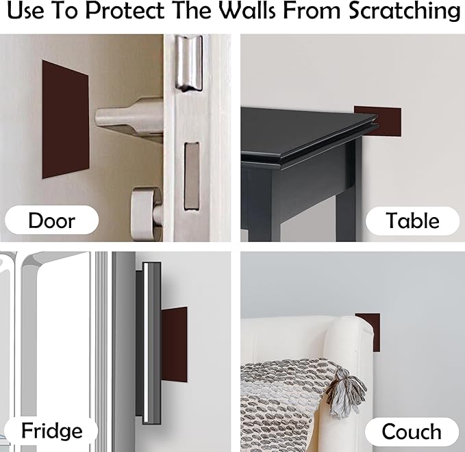 Rubber Bond Self-Adhesive Rubber Wall Outlet Cover Plate 5 Pack - Easy to Apply Peel & Stick Drywall Hole Patch - 5x3 Inch Screwless Blank Wall Plate Cover - Premium Hole Cover (Dark Brown, 5x3 Inch) - Image 6