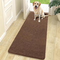 OLANLY Dog Door Mat for Muddy Paws 70x24, Absorbs Moisture and Dirt, Absorbent Non-Slip Washable Doormat, Quick Dry Chenille Mud Mat for Dogs, Entry Indoor Entryway Carpet for Inside Floor, Mocha by OLANLY