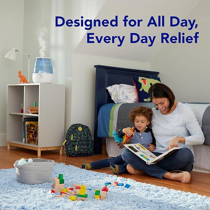 Vicks Filter-Free Ultrasonic Humidifier, Recommended by Pediatricians*, 1.2 Gal Ultrasonic Cool Mist Humidifiers for Bedrooms & Kids Rooms, Works with Vicks VapoPads - Image 4
