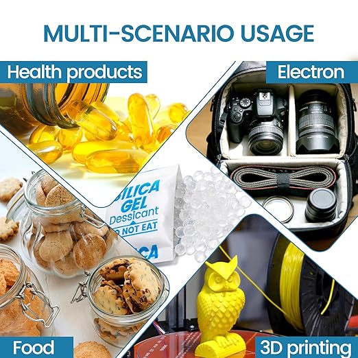 400PCS 1g Silica Gel Packets, Moisture Absorbers Desiccant Packs for Storage, Clothes, Shoes, Electronics, 3D Printer Filament, Jewelry - Image 4