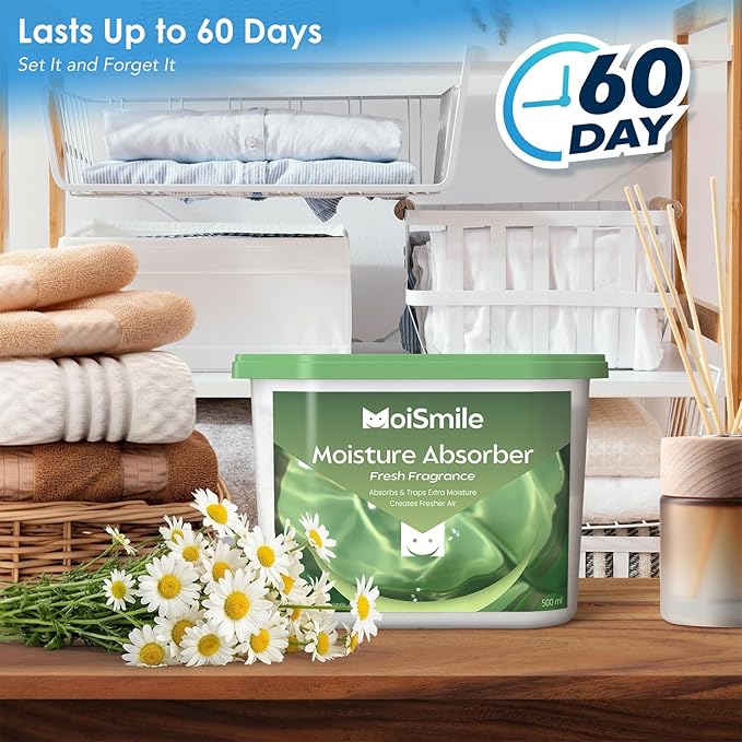 Moisture Absorbers 6 Packs, 10.8OZ Fresh Scent Efficient Humidity Absorber ＆ Odor Eliminator Boxes, Refillable Car Dehumidifier for Closet, Bathroom, Basement＆ RV - Image 3