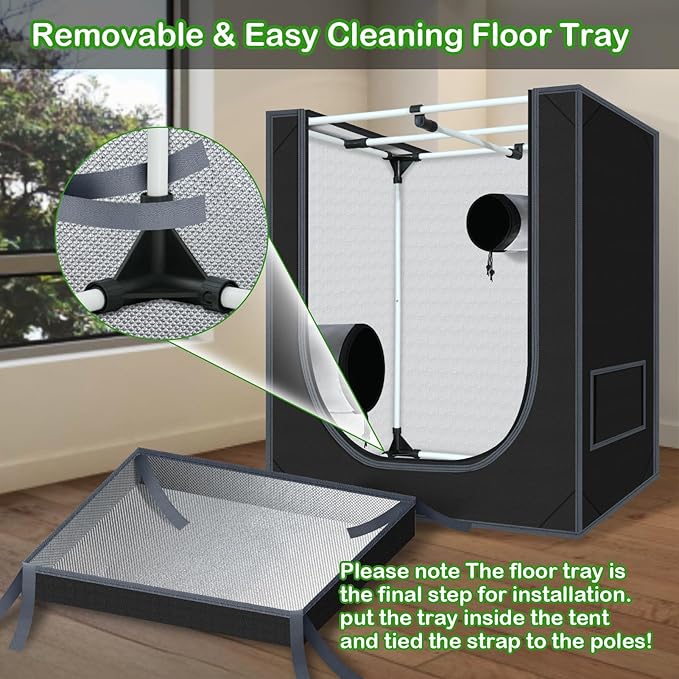 18"x30"x36" Grow Tent for Indoor Plants 600D Mylar Hydroponic High Reflective GrowTents for Plant Fruit Flower Veg Growing - Image 6