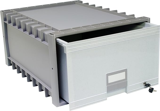 Storex 24-Inch Archive Locking Storage Box for Legal Size Files, Two-Tone Grey (61401U01C) - Image 2