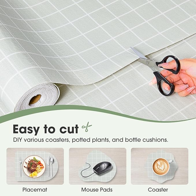 Beautysaid Shelf and Drawer Liner for Kitchen Cabinet, Non Adhesive Non Slip Shelf Paper Waterproof Washable Thickened for Dresser Pantry Shelve Bathroom Protector Liner(Light Green,18 in x 30 FT) - Image 8