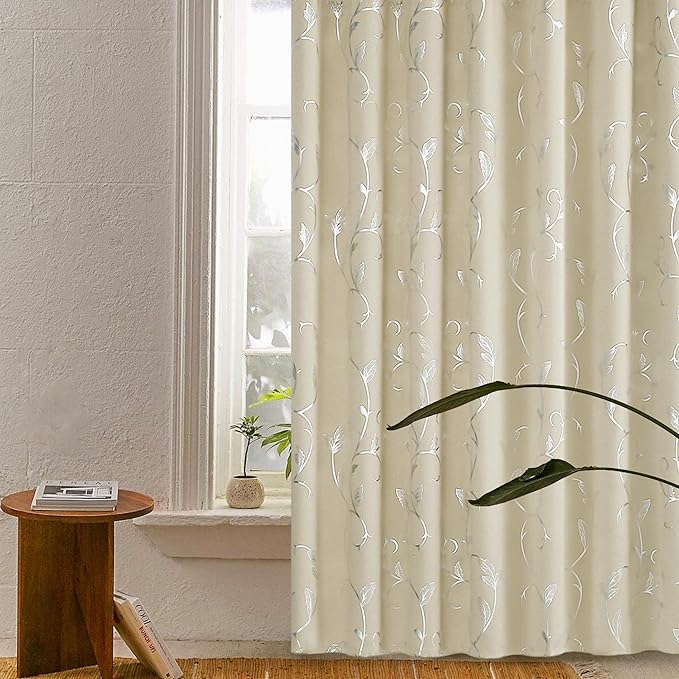BUHUA Blackout Curtains for Sliding Door Extral Wide Room Divider Blackout Curtain Panels for Patio Bedroom Grommet Top Room Curtains & Drapes, Beige, 100Wx84L, 1 Panel - Image 6