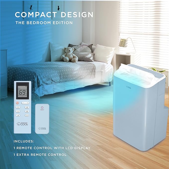 Commercial Cool Portable Air Conditioner, Dehumidifier & Fan, Portable Air Conditioner 9,000 BTU Covers up to 400 Sq. Ft., Wifi Enabled, Blue - Image 4