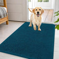 OLANLY Dog Door Mat for Muddy Paws 44x32, Absorbs Moisture and Dirt, Absorbent Non-Slip Washable Doormat, Quick Dry Chenille Mud Mat, Entry Indoor Entryway Carpet for Inside Floor, Atlantic Blue by OLANLY