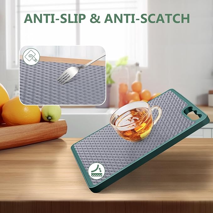 Shelf Liners, Non-Adhesive Drawer Liner, Waterproof & Oil-Proof Kitchen Cabinet Cupboard Liner Plastic EVA Material BPA Free Fridge Liner Mats Paper Protector for Shelves (Grey/24in x 240in) - Image 4