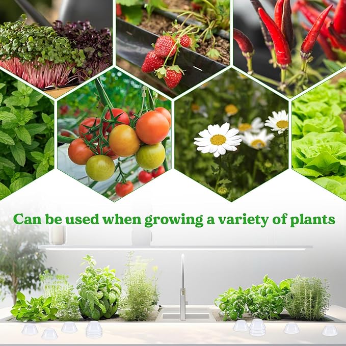 50 Pcs Humidity Domes for Plants Outer Diameter 4.7 cm/1.85 inch Replacement Grow Dome Hydroponic Cups Seed Starting for Growing Basket, Greenhouse, Hydroponic Growing System Flower Transparent - Image 4