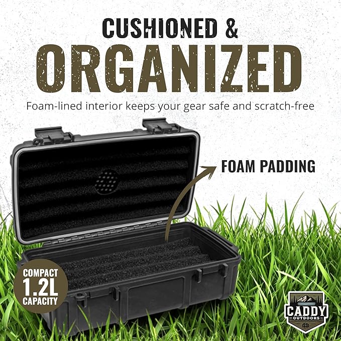 Waterproof Storage Case 1.2 L Capacity – Heavy-Duty Gear Box with Foam, Carabiner & Lanyard – Crushproof, Airtight Outdoor Container for Camping, Hiking, Fishing - Image 4