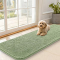 OLANLY Dog Door Mat for Muddy Paws 59x20, Absorbs Moisture and Dirt, Absorbent Non-Slip Washable Doormat, Quick Dry Chenille Mud Mat for Dogs, Entry Indoor Entryway Carpet for Inside Floor, Sage Green by OLANLY