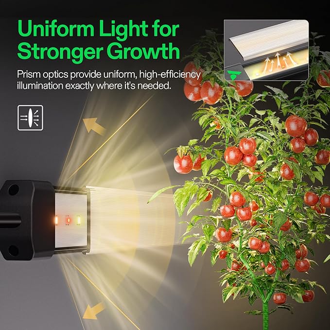 VIVOSUN Lumaray LED Grow Light Bars 16”(4-Bar), Full Spectrum Side Lighting with 60% Red Light up to 25% Yields for Grow Tents, Greenhouses, Magnet Reliability Upgraded, SGS Compatible - Image 3