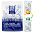 Dry & Dry Orange Indicating(Orange to Dark Green) Mixed Silica Gel Packets - Food Safe Rechargeable Silica Desiccants Gel Packs - 5 Packs (100 Gram) by DryDry