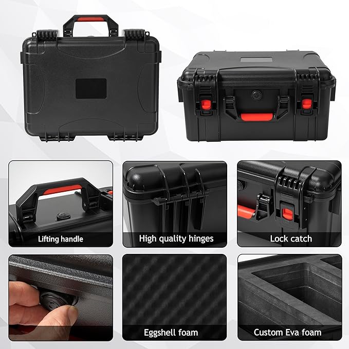 Graded Card Case Storage Box, Trading Card Storage Box, Waterproof Card Slab Carrying Case Compatible with 100+ PSA, CSG, BGS, SGC Graded Sports Trading Cards with 6 EVA Foam - Image 4