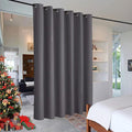 RYB HOME Extra Wide Curtains for Divider Room Separation Soundproof Temporary Door Curtains for Bedroom Closet Office Home Theatre Garage Living Room Privacy Drop Cloth, W 120 x L 84 inches, Grey by RYBHOME