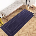 PURRUGS Dirt Trapping Door Mat 24" x 59", Non-Slip/Skid Machine Washable Entryway Rug, Dog Doormat, Super Absorbent Welcome Mat for Muddy Wet Shoes and Paws, Midnight Blue by PURRUGS