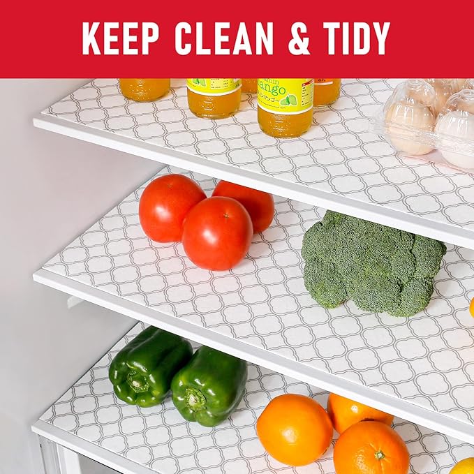 Cooyes Felt Shelf Liners for Drawer & Kitchen Cabinet, 12 Pack, 12" × 24 ", Non Slip Fridge Liners Machine Washable, Breathable Refrigerator Mats for Glass Shelves, Keep Produce Fresh Longer - Image 2