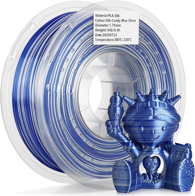 LANDU Silk PLA Filament 1.75mm 3D Printer Multicolor Filament Gradient Color Changing Filament 1kg (2.2lbs) Dimensional Accuracy +/- 0.07 mm Silk Candy by LANDU