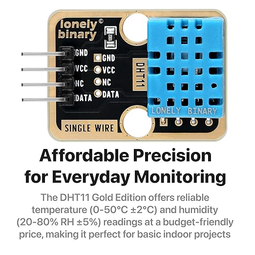 6pcs DHT22 DHT11 Gold Edition Digital Temperature Humidity Sensor Set AM2302 Weather Station Monitor for Arduino ESP32 S3 Raspberry Pi Project - Image 5