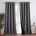 NICETOWN 100% Blackout Blind, Laundry Room Decor Window Treatment Curtain for Large Patio Sliding Door, Thermal Insulated Grey Curtain for Bedroom, 1 Panel, 52 inches x 108 inches by NICETOWN
