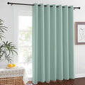 NICETOWN Window Treatment Sliding Door Curtain - Thermal Insulated Width Solid Blackout Patio Glass Door Drape, Extra Wide Draperies (Seafoam Green, 100 inches Wide x 84 inches Long) by NICETOWN