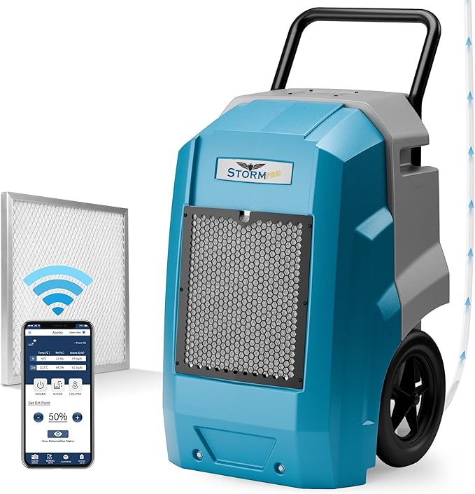 ALORAIR 180 Pints Smart WiFi LGR Commercial Dehumidifier with Pump Drain Hose, 2,300 Sq.Ft Dehumidifier Portable Industrial Dehu with Wheels for Water Damage Restore, Basements, Garages, and Job Sites by ALORAIRSOLUTIONSINC0J0DC