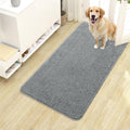OLANLY Dog Door Mat for Muddy Paws 40x24, Absorbs Moisture and Dirt, Absorbent Non-Slip Washable Doormat, Quick Dry Chenille Mud Mat for Dogs, Entry Indoor Entryway Carpet for Inside Floor, Grey by OLANLY
