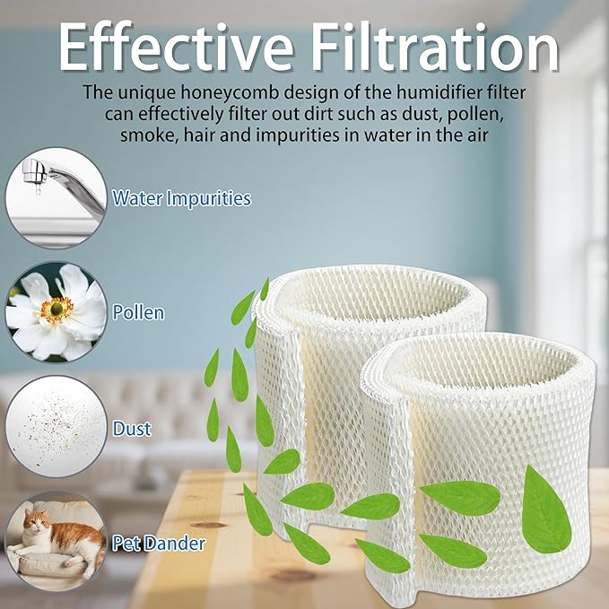 2 Pack MAF1 Humidifier Wick Filters | Compatible with Aircare MiostAIR Esscik-Air MA1200 & MA1201& MA0950, for Kenmore 14906 & 15412 & 29982 Humidifiers | Replacement Parts MAF1 - Image 5