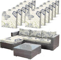 12pcs Outdoor Printed Sofa Seat Cushion Covers Strechable, Waterproof Elastic Half-Covered Sofa Covers Washable Reusable Patio Furniture Protector（Butterlfy, Cover Only） by CALBODE