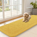 OLANLY Dog Door Mat for Muddy Paws 59x20, Absorbs Moisture and Dirt, Absorbent Non-Slip Washable Doormat, Quick Dry Chenille Mud Mat for Dogs, Entry Indoor Entryway Carpet for Inside Floor, Yellow by OLANLY