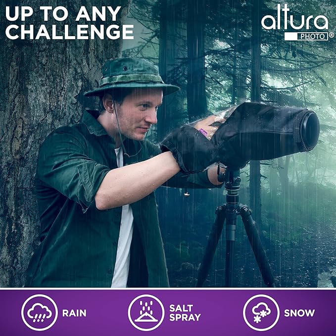 Altura Photo Professional Waterproof Camera Rain Cover for Canon Nikon Sony DSLR & Mirrorless Cameras and Lenses, Photography Camera Accessories - Image 7