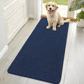 OLANLY Dog Door Mat for Muddy Paws 70x32, Absorbs Moisture and Dirt, Absorbent Non-Slip Washable Doormat, Quick Dry Chenille Mud Mat for Dogs, Entry Indoor Entryway Carpet for Inside Floor, Dark Blue by OLANLY