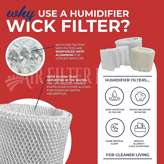 Air Filter Factory Replacement For Essick Air MA1201, MA-1201 Humidifier Wick Filter - Image 3