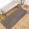 PURRUGS Dirt Trapping Door Mat 24" x 59", Non-Slip/Skid Machine Washable Entryway Rug, Dog Doormat, Super Absorbent Welcome Mat for Muddy Wet Shoes and Paws, Grayish Brown by PURRUGS
