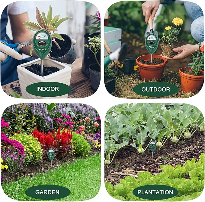 WNJ 2 Pack Soil Moisture Meter, Plant Water Monitor, Lawn Moisture Meter，Soil Hygrometer Sensor for Gardening, Farming, Indoor and Outdoor Plants - Image 6
