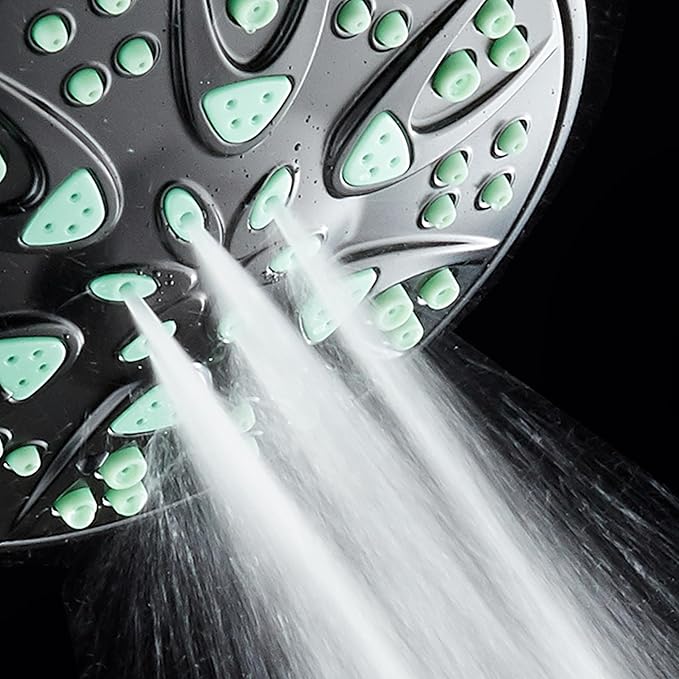 AquaDance Antimicrobial – Anti-Clog High-Pressure 6-Setting Shower Head with Microban Nozzle Protection from Growth of Mold, Mildew & Bacteria for Stronger Shower! 4" Coral Green - Image 7