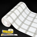 Shelf Liners for Kitchen Cabinets 12in x 10FT, Non Adhesive Drawer Liner White Square Thickened Shelf Liner Non-Slip Easy to Clean for Tool Box Refrigerator with Knife and Tape Measure by Adwann