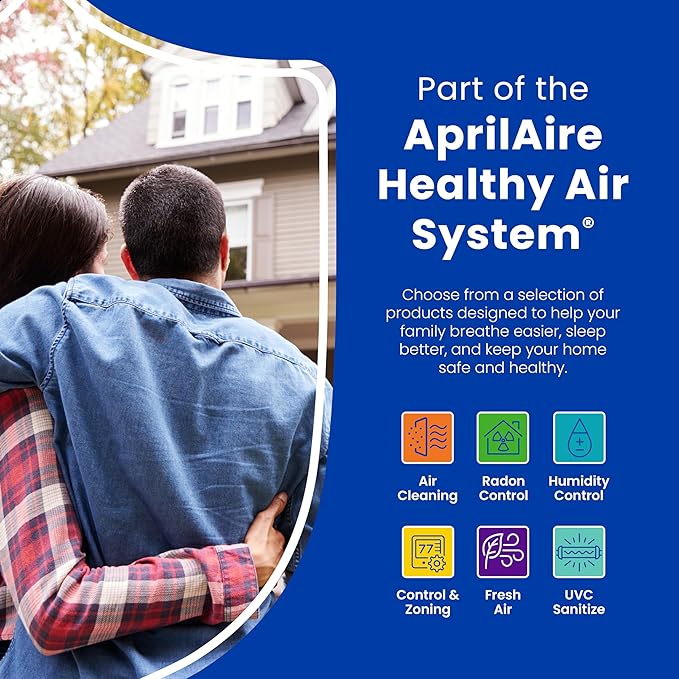 AprilAire E080W Smart Wi-Fi Whole-House Dehumidifier, 80-Pint ENERGY STAR Commercial Dehumidifier for Basement, Crawl Space & Home up to 4,400 Sq.Ft. with Pump, Drain Hose, Hanging Kit, MERV 11 Filter - Image 5