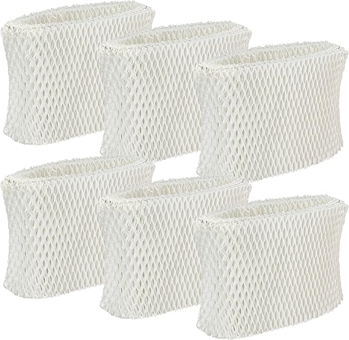 Funmit WF2 Humidifier Filter Replacement for Vicks Kaz Humidifier Starry Night Cool Mist V3500N V3700 V3100 V3900 Sunbeam 1118 1119 Honeywell HCM-300T HCM-350 WA-8D Enviracaire ECM-500 6 Pack by Funmit