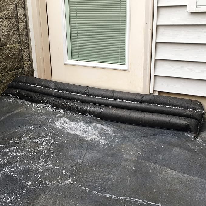 Quick Dam Water Activated 5ft Flood Barrier, Reusable Water Absorbers for Diverting Water, Protects from Rain, Spills, Leaks, Floods & More, - Pack of 16 - Image 10
