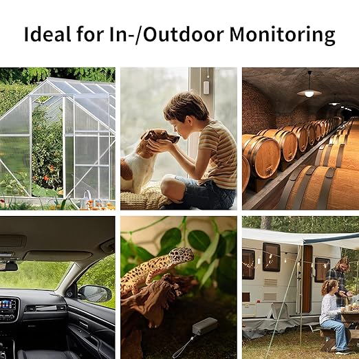 SwitchBot Wi-Fi Humidity Sensor 4 Pack with Hub 2 (Matter Enabled), IP65 Indoor Outdoor Thermometer Wireless, Humidity/Temperature/Dewpoint/VPD Sensor with Smart Alerts, Compatible with Alexa - Image 8